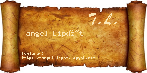 Tangel Lipót névjegykártya